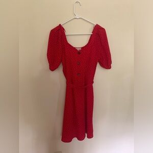 Monteau Red Polkadot Dress